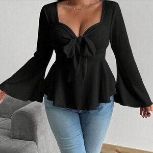 Elegant Black Women's Top